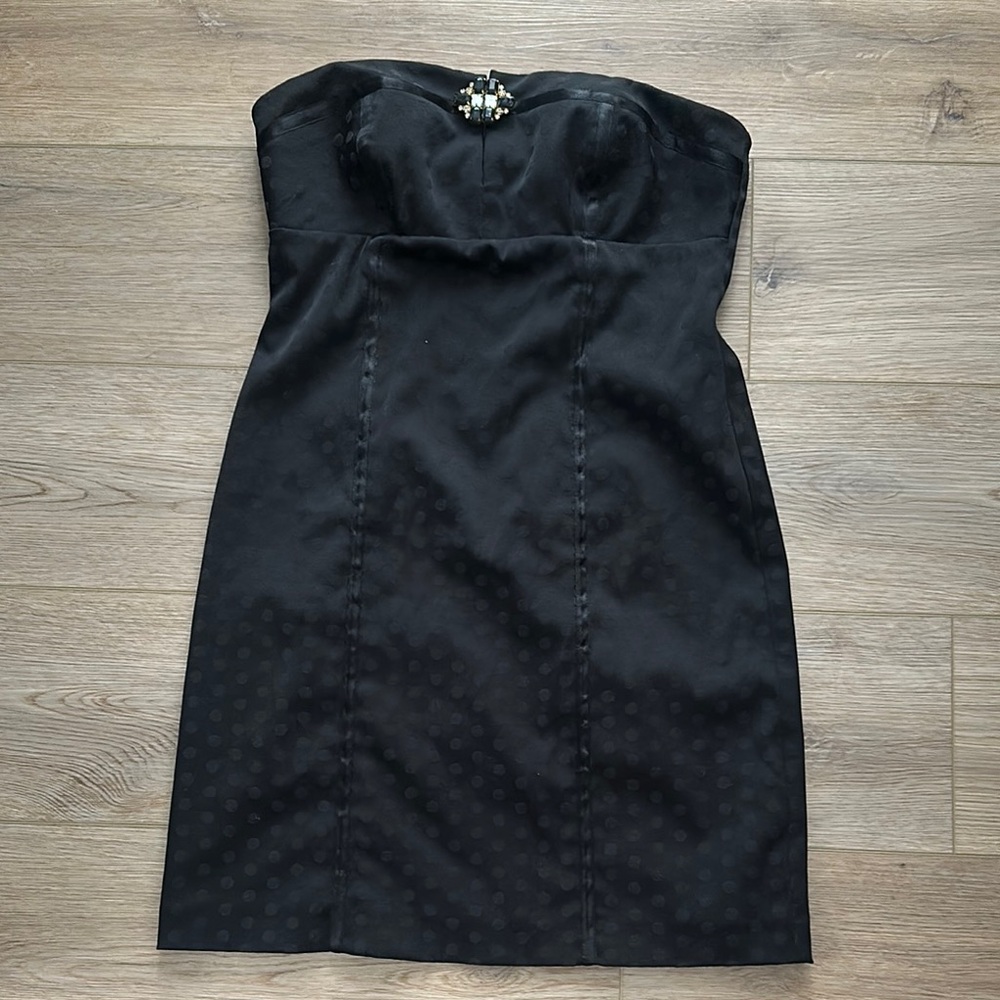 Vintage guess jeans stretch y2k Elegant Black Strapless Dress ((9)
